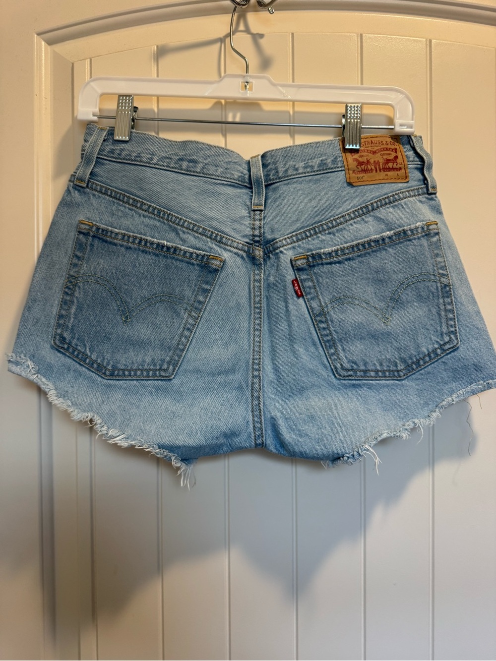 Levi's Light Blue button fly Denim Shorts - Women's